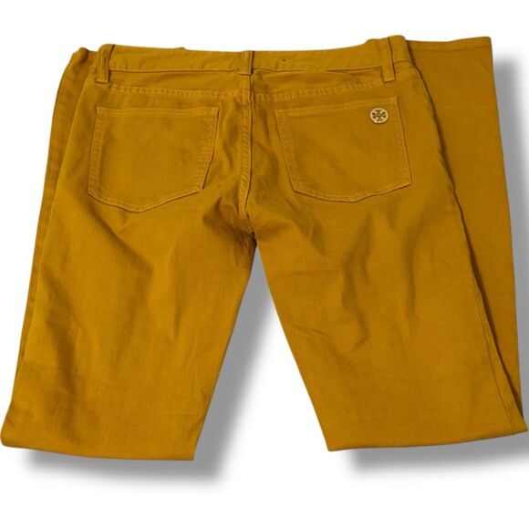 Tory Burch Super Skinny Jeans Mustard Yellow Size 28 US 6 - Picture 4 of 11
